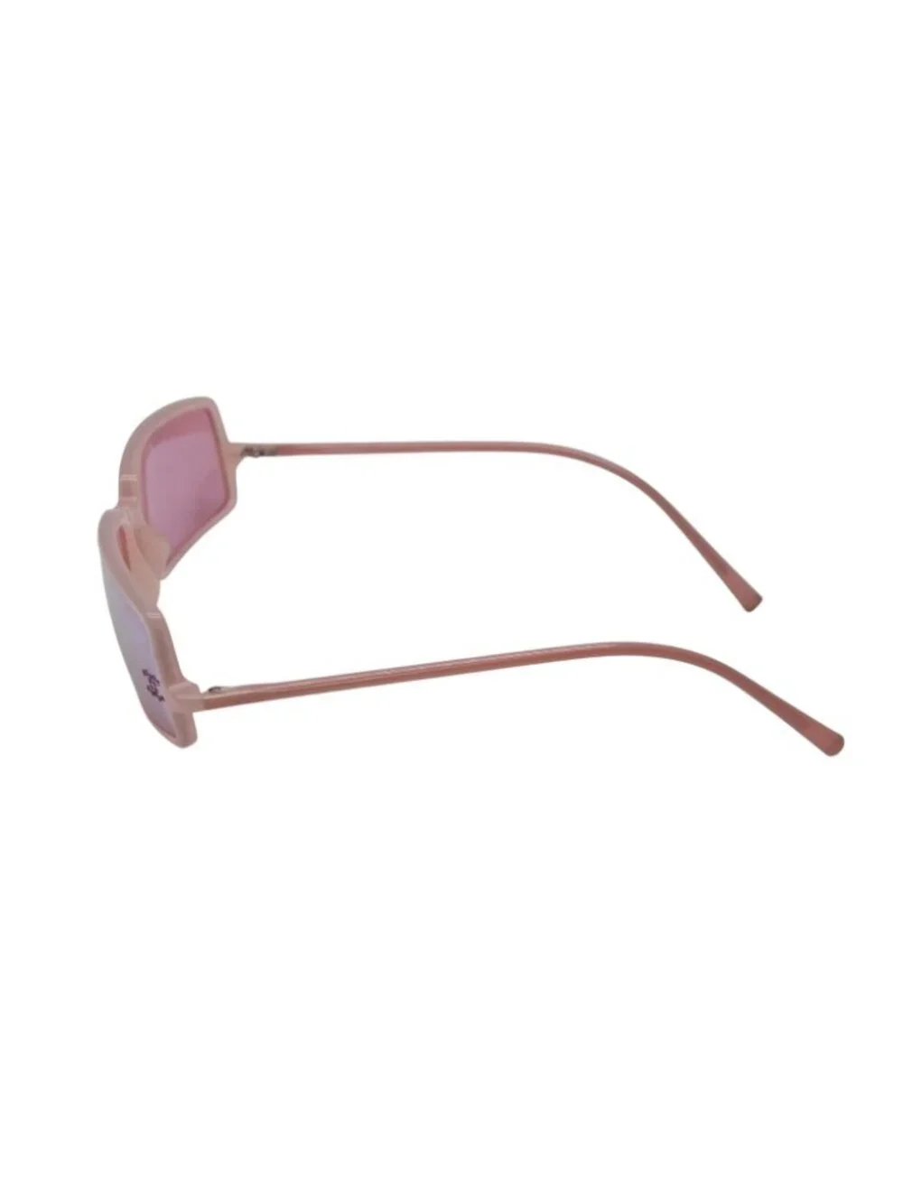 Chanel CC Logo Rhinestone Square Sunglasses Pink Acetate Eyewear